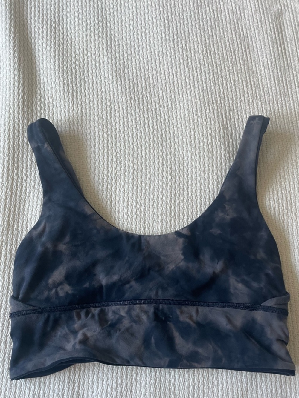 lululemon Reversible Navy Tie-Dye Scoop Neck Sports Bra